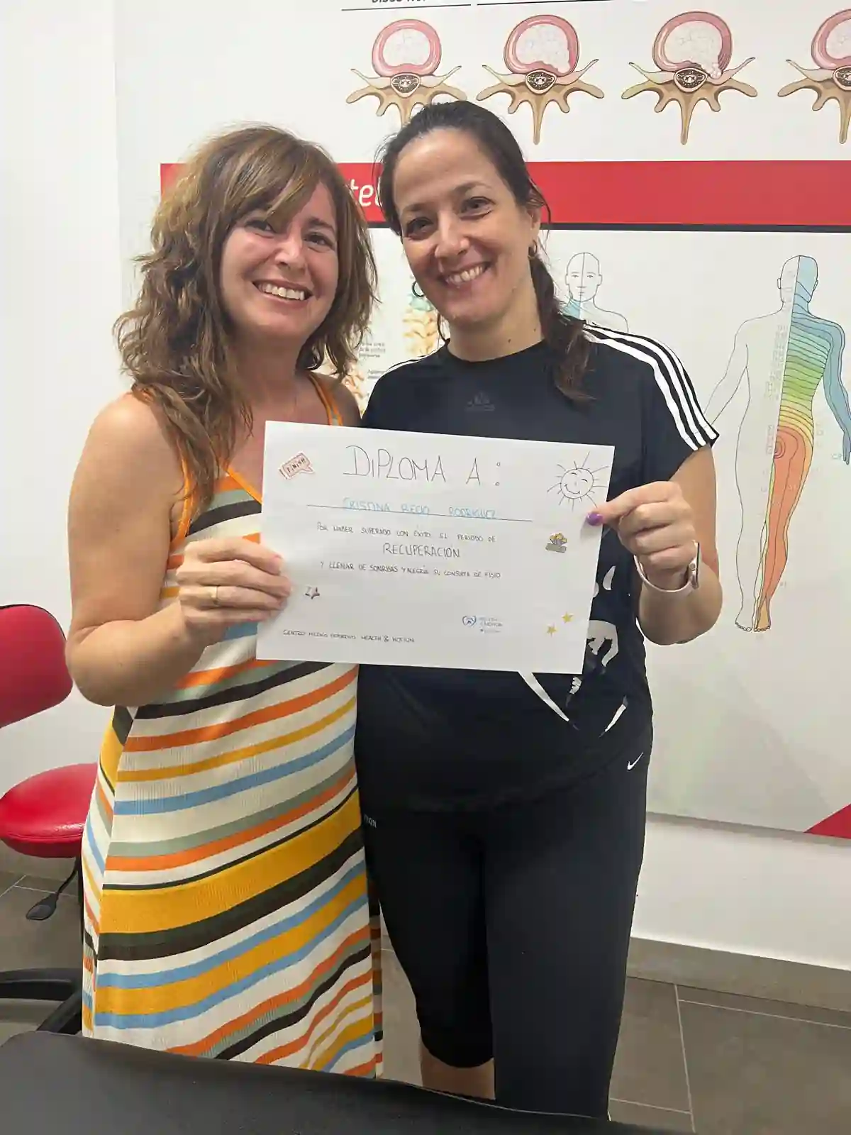 Diploma de alta como fisioterapeuta de Lorena